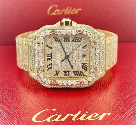 cartier gold watch diamonds|diamond cartier watch juliette porter.